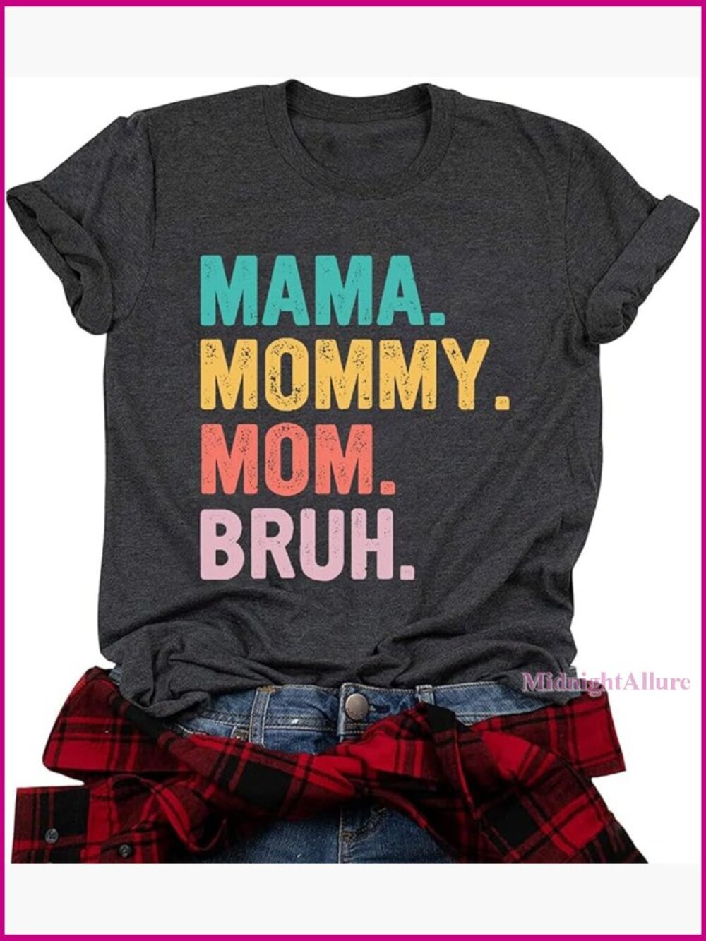 Funny Mama Graphic Tee - Soft Cotton Blend Short Sleeve T-Shirt